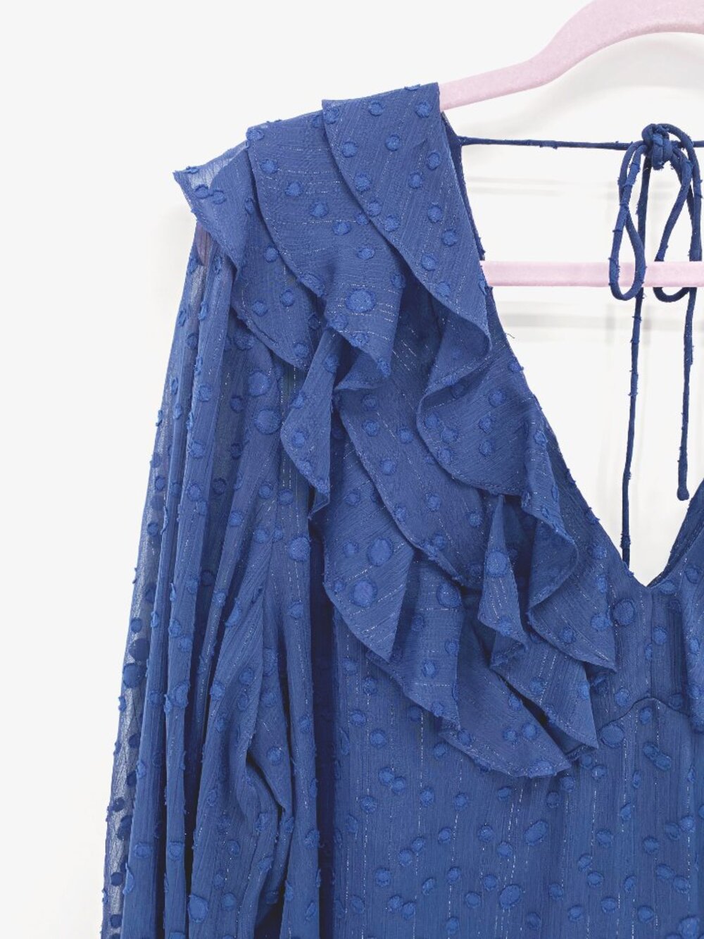 Hutch Swiss Dot Ruffle Blouse - Picture 2 of 13